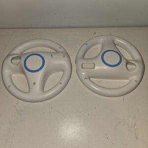 Set Of 2 Nintendo Wii Steering Wheel OEM For Mario Kart Racing